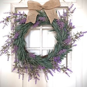 Farmhouse Wall Decor- Window Frame Wreath